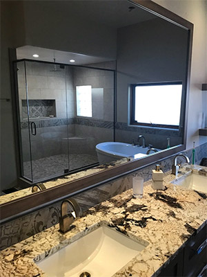 Open concept design for bathrooms